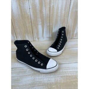 Converse Chuck Taylor All Star Women's Black Textured Hi-Tops Sz US 9 *No Laces